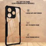 VAKIBO Super Premium Black Border Transparent Case With Corner Protection & Camera Protection Suitable for Tecno Spark Go 2024