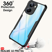VAKIBO Super Premium Black Border Transparent Case With Corner Protection & Camera Protection Suitable for Realme 10 Pro