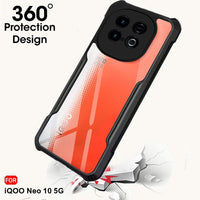 VAKIBO Super Premium Black Border Transparent Case With Corner Protection & Camera Protection Suitable for Iqoo Neo 10