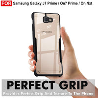 VAKIBO Super Premium Black Border Transparent Case With Corner Protection & Camera Protection Suitable for Samsung J7 Prime / On NXT  /On7 Prime