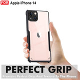 VAKIBO Super Premium Black Border Transparent Case With Corner Protection & Camera Protection Suitable for iPhone 14