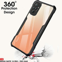 VAKIBO Super Premium Black Border Transparent Case With Corner Protection & Camera Protection Suitable for MI Redmi Note 10 Pro