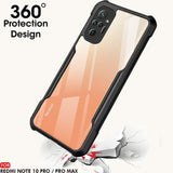 VAKIBO Super Premium Black Border Transparent Case With Corner Protection & Camera Protection Suitable for MI Redmi Note 10 Pro
