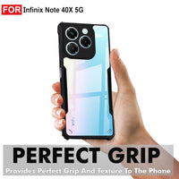 VAKIBO Super Premium Black Border Transparent Case With Corner Protection & Camera Protection Suitable for Infinix Note 40X
