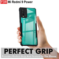 VAKIBO Super Premium Black Border Transparent Case With Corner Protection & Camera Protection Suitable for MI Redmi 9 Power