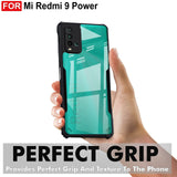 VAKIBO Super Premium Black Border Transparent Case With Corner Protection & Camera Protection Suitable for MI Redmi 9 Power