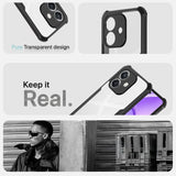 VAKIBO Best Selling Black and Transparent Coloured Made With Soft TPU and Acrylic Back Cover Case With 4 Corner and Camera Protection Suitable for Oppo A3x