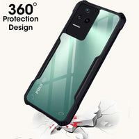 VAKIBO Super Premium Black Border Transparent Case With Corner Protection & Camera Protection Suitable for Poco F4 5G