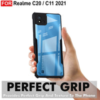 VAKIBO Super Premium Black Border Transparent Case With Corner Protection & Camera Protection Suitable for Realme C11 2021