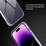 VAKIBO Premium Clear 1.5MM Thick Transparent Soft TPU Rubber Back Cover Case With Camera Protection Suitable for Iphone 14 Pro Max