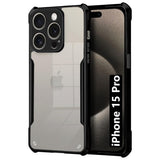 VAKIBO Super Premium Black Border Transparent Case With Corner Protection & Camera Protection Suitable for iPhone 15 Pro 6.1