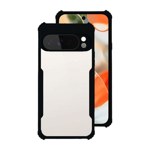 VAKIBO Best Selling Black and Transparent Coloured Made With Soft TPU and Acrylic Back Cover Case With 4 Corner and Camera Protection Suitable for Google Pixel 10 Pro