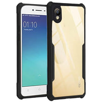 VAKIBO Best Selling Black and Transparent Coloured Made With Soft TPU and Acrylic Back Cover Case With 4 Corner and Camera Protection Suitable for Oppo A37