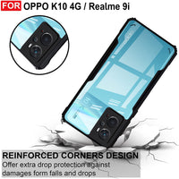 VAKIBO Super Premium Black Border Transparent Case With Corner Protection & Camera Protection Suitable for Realme 9i 4G