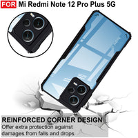 VAKIBO Super Premium Black Border Transparent Case With Corner Protection & Camera Protection Suitable for Mi Redmi Note 12 Pro Plus