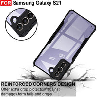 VAKIBO Super Premium Black Border Transparent Case With Corner Protection & Camera Protection Suitable for Samsung S21