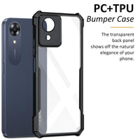 VAKIBO Super Premium Black Border Transparent Case With Corner Protection & Camera Protection Suitable for Oppo A17K