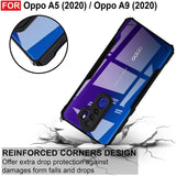 VAKIBO Super Premium Black Border Transparent Case With Corner Protection & Camera Protection Suitable for Oppo A5 2020