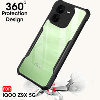 VAKIBO Super Premium Black Border Transparent Case With Corner Protection & Camera Protection Suitable for iQOO Z9X
