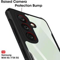 VAKIBO Super Premium Black Border Transparent Case With Corner Protection & Camera Protection Suitable for Samsung Galaxy M36