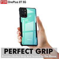 VAKIBO Super Premium Black Border Transparent Case With Corner Protection & Camera Protection Suitable for Oneplus 8T