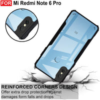 VAKIBO Super Premium Black Border Transparent Case With Corner Protection & Camera Protection Suitable for MI Redmi Note 6 Pro