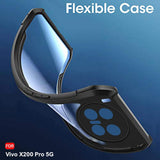 VAKIBO Best Selling Black and Transparent Coloured Made With Soft TPU and Acrylic Back Cover Case With 4 Corner and Camera Protection Suitable for Vivo Y83