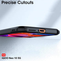 VAKIBO Super Premium Black Border Transparent Case With Corner Protection & Camera Protection Suitable for Iqoo Neo 10