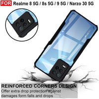 VAKIBO Super Premium Black Border Transparent Case With Corner Protection & Camera Protection Suitable for Realme 8 5G