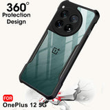 VAKIBO Super Premium Black Border Transparent Case With Corner Protection & Camera Protection Suitable for OnePlus 12