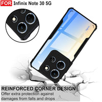 VAKIBO Super Premium Black Border Transparent Case With Corner Protection & Camera Protection Suitable for Infinix Note 30