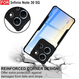 VAKIBO Super Premium Black Border Transparent Case With Corner Protection & Camera Protection Suitable for Infinix Note 30