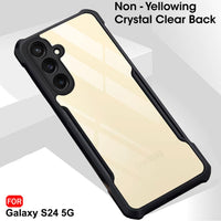 VAKIBO Super Premium Black Border Transparent Case With Corner Protection & Camera Protection Suitable for Samsung S24