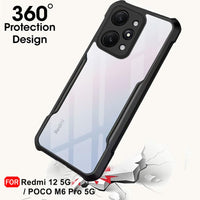 VAKIBO Super Premium Black Border Transparent Case With Corner Protection & Camera Protection Suitable for Mi Poco M6 Pro 5G