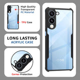 VAKIBO Super Premium Black Border Transparent Case With Corner Protection & Camera Protection Suitable for Iqoo Z10 Lite
