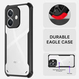 VAKIBO Best Selling Black and Transparent Coloured Made With Soft TPU and Acrylic Back Cover Case With 4 Corner and Camera Protection Suitable for Oppo A3x