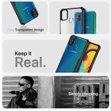 VAKIBO Best Selling Black and Transparent Coloured Made With Soft TPU and Acrylic Back Cover Case With 4 Corner and Camera Protection Suitable for Samsung Galaxy M30S