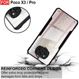 VAKIBO Super Premium Black Border Transparent Case With Corner Protection & Camera Protection Suitable for Mi Poco X3 Pro