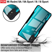 VAKIBO Super Premium Black Border Transparent Case With Corner Protection & Camera Protection Suitable for Mi Redmi 9i