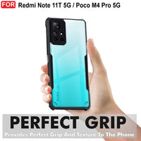 VAKIBO Super Premium Black Border Transparent Case With Corner Protection & Camera Protection Suitable for Mi Poco M4 Pro 5G