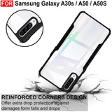 VAKIBO Super Premium Black Border Transparent Case With Corner Protection & Camera Protection Suitable for Samsung A50