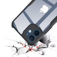 VAKIBO Best Selling Black and Transparent Coloured Made With Soft TPU and Acrylic Back Cover Case With 4 Corner and Camera Protection Suitable for iPhone 12