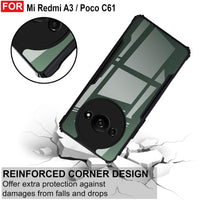 VAKIBO Super Premium Black Border Transparent Case With Corner Protection & Camera Protection Suitable for Mi Redmi A3X