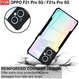 VAKIBO Super Premium Black Border Transparent Case With Corner Protection & Camera Protection Suitable for Oppo F21S Pro 5G