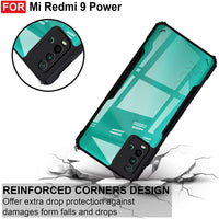 VAKIBO Super Premium Black Border Transparent Case With Corner Protection & Camera Protection Suitable for MI Redmi 9 Power
