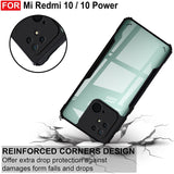 VAKIBO Super Premium Black Border Transparent Case With Corner Protection & Camera Protection Suitable for Mi Redmi 10C