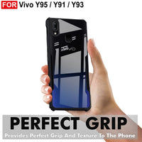 VAKIBO Super Premium Black Border Transparent Case With Corner Protection & Camera Protection Suitable for Vivo Y91
