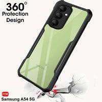 VAKIBO Super Premium Black Border Transparent Case With Corner Protection & Camera Protection Suitable for Samsung A54 5G