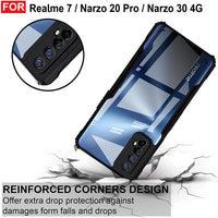 VAKIBO Best Selling Black and Transparent Back Cover Case Made With Soft TPU and Acrylic With 4 Corner and Camera Protection Suitable for Realme Narzo 20 Pro