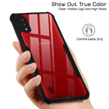 VAKIBO Best Selling Black and Transparent Coloured Made With Soft TPU and Acrylic Back Cover Case With 4 Corner and Camera Protection Suitable for Samsung Galaxy A01